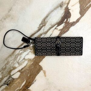 Coach signature wrist wallet